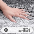 Miniatyrbilde 3 av 6: Baderomsteppe, Ekstra Myk og Absorberende Mikrofiber Badematte, Sklisikker Plysj Shaggy Badeteppe, Maskinvaskbar - Brun 50*80cm