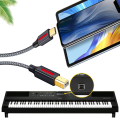 Miniatyrbild 2 av 5: Typ-C till USB 2.0 BM fyrkantig port skrivarförlängningskabel för bärbar dator