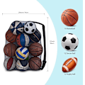 Miniatyrbillede 2 af 6: Boldpose Stor Net Mesh Taske til Foldbar Nylon Net Taske