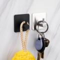 Miniatyrbilde 5 av 6: Bad Hooks Sølv Svart Sett med 2 bad hooks for håndklær,