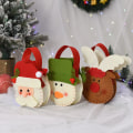 Miniatyrbilde 1 av 4: 3 stk julebarneveske julegodteripose i fleece