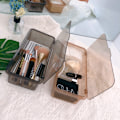 Miniatyrbillede 2 af 5: Makeup børste opbevaringsboks med låg grå støvtæt skønhed æg Cosm