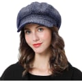 Miniatyrbild 3 av 4: Elegant dam Beret Hat Octagonal Hat Höst Vinter Fritid Trav
