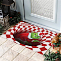 Miniatyrbillede 5 af 5: Illusion Dørmåtte, Skridsikker Dørmåtte Juledekoration, 3D Visu
