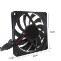Miniatyrbillede 2 af 5: 1 stk. 5V 0,25A 80mm 80 x 10mm 8cm DC børsteløs USB-tilslutning til