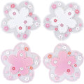 Miniatyrbild 1 av 5: 4 st Sakura Cup Coasters, söta rosa Macrame Drink Coasters, Funn