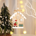 Miniatyrbillede 3 af 5: 3 stk. træmalede juletræ vedhæng julehus pen