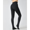 Miniatyrbillede 5 af 5: Fleeceforet leggings til kvinder - Vintervarme, tykke strømpebukser i termisk velour
