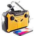 Miniatyrbillede 2 af 4: Nødvejr Radio Bærbar Sol Håndsving Batteri Radio