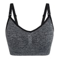 Miniatyrbillede 1 af 8: Maternity front open buckle plus size amme BH - mørkegrå S