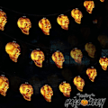 Miniatyrbillede 3 af 5: Halloween-lyskæde, Halloween LED-kranie-lyskæde, 3m -