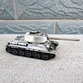 Miniatyrbilde 5 av 5: Sink legering tank simulering militær modell metall håndverk ornamenter