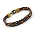 Miniatyrbilde 3 av 5: Retro mote skinnbelte armbånd og personlig flettet gen