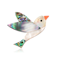 Miniatyrbillede 1 af 5: Moderne fugle- og dyre-brocher i abalone-skal