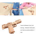 Miniatyrbillede 4 af 5: 3D-puslesæt Miniature Gun Byggesæt i træ Samlet sæt Model