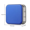 Miniatyrbilde 4 av 6: CD-etui, 40 kapasitet Hard Plastic DVD-etui Bærbar Glidelås CD-etuiholder Stor Oppbevaringsskive Lommebokpose for Bil Hjem Reise - Cyan