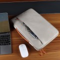 Miniatyrbillede 3 af 6: Mænd og kvinder enkel håndholdt laptop taske, 13-15,6 tommer - Grå 15.6 inch
