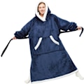Miniatyrbillede 1 af 5: Oversized bærbar tæppehættetrøje, Sherpa fleece lang sweatshirt