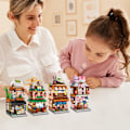Miniatyrbillede 5 af 5: Japanske Gadebutikker Mursten, Mini DIY Byggeklodser Model Konstruktionslegetøj (Matcha Shop)