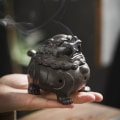 Miniatyrbillede 5 af 5: Keramisk plade røgelse brænder håndværk røgelse røgelse ornamenter Bac