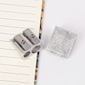 Miniatyrbild 5 av 6: 15PCS Dubbel Metallslipvässare för Grafitpennor Silver