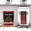 Miniatyrbild 4 av 4: Julgransträdgård Flagga 12x18 Tum Dubbelsidig Liten Vinter
