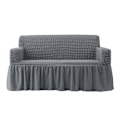 Miniatyrbillede 1 af 5: Nemt monteret sofaovertræk Universal Høj Stræk Holdbar Møbelbeskytter med Skørt (Grå), 2-4 Sæder 140-185cm