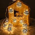 Miniatyrbillede 2 af 5: 9,8ft 30 LED Globe String Lights, Sølv Marokkansk Fest Ophæng