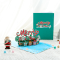 Miniatyrbilde 3 av 5: To julekort med tredimensjonale julehilsener, papirutskjæring, c