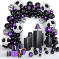 Pikkukuva 5 / 5: 143 kpl Halloween musta violetti ilmapallokaari Garland Kit Pum