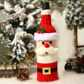 Miniatyrbilde 6 av 6: 3 stk julevinflaskesett juledekorasjon tegneserie strikk