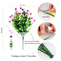 Miniatyrbillede 5 af 6: 12 stk. Bundt Kunstige Udendørs Planter Kunstige Blomster