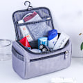 Miniatyrbild 5 av 5: Hängande Toalettsakväska för Resor, Dopp Kit Rakväska för Män, Kosmetisk Sminkorganisatör för Kvinnor - Grå