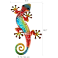 Miniatyrbillede 5 af 6: Metal Gecko Udendørs Væg Dekoration Firben Havekunst Glasophæng