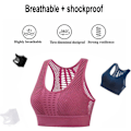 Miniatyrbild 4 av 8: Mesh ytterkläder plus size sport och fitness bh - Blå M