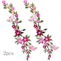 Miniatyrbillede 6 af 6: 2 stk. sommerfugle blomsterbroderede patches til tøj, tasker