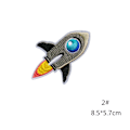 Miniatyrbillede 3 af 5: 26 stk. broderi stryge-på patch, rum planet astronaut broderi