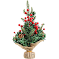 Miniatyrbild 1 av 5: Miniatyr julgran för bordsskiva, liten snöflockad julgran,