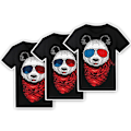 Miniatyrbillede 3 af 5: LED T-shirt Lydstimuleret Glow Shirts Lys op Equalizer Klud