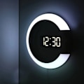 Miniatyrbild 1 av 5: 3D LED LED väggklocka digital bordsklocka alarm ihålig spegel Wa