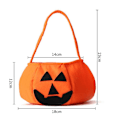 Pikkukuva 2 / 5: 2 kpl Halloween-kurpitsakassi, kannettava kolmiulotteinen kuitukangas