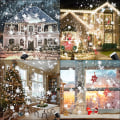 Miniatyrbillede 2 af 7: Udendørs juleprojektor med snefnug - dobbelt hoved