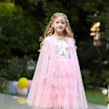 Miniatyrbilde 3 av 5: Prinsesse utkledning kjole kappe sett for jenter 3-8 år gammel
