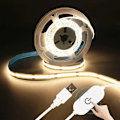 Miniatyrbilde 1 av 7: LED-lysstripe 5V USB LED-lys Display Skapbelysning COB LED-lysstripe 6500K hvitt lys 5M