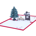 Miniatyrbillede 4 af 5: 5 stk. Julehilsen Julekort Jule Ranch Dimensionel Hilsen