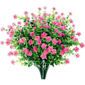 Miniatyrbild 1 av 4: 12 st Kvistar Simulerade Utomhusväxter Konstgjorda Blommor - Rosa