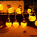 Miniatyrbillede 1 af 4: Halloween Troldmand Græskar Formet Led Lyskæde Festival Spøgelse