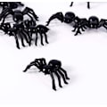 Miniatyrbilde 4 av 5: 100 stk 2,2 cm sorte plast edderkopp leketøy Halloween morsom spøk