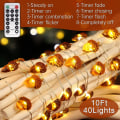 Miniatyrbild 5 av 7: Julgransljus, 10ft Silver Wire Gland 40 LED Batteri P