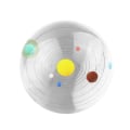 Pikkukuva 5 / 5: 3D-kristallipallo aurinkokuntamallilla ja LED-lamppupohjalla, 80 mm